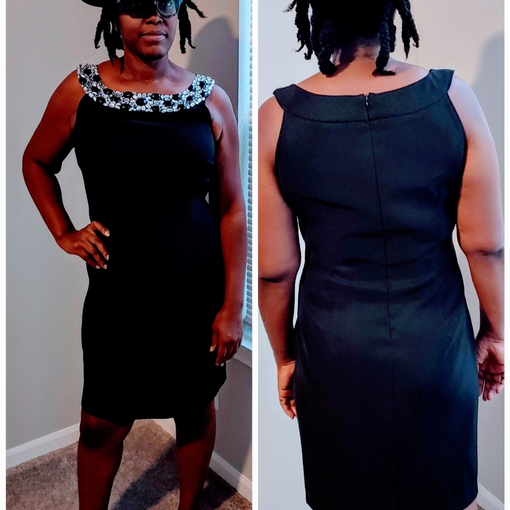 Black sheath party dress...